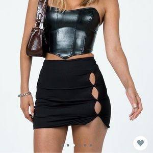 Black mini skirt princess polly